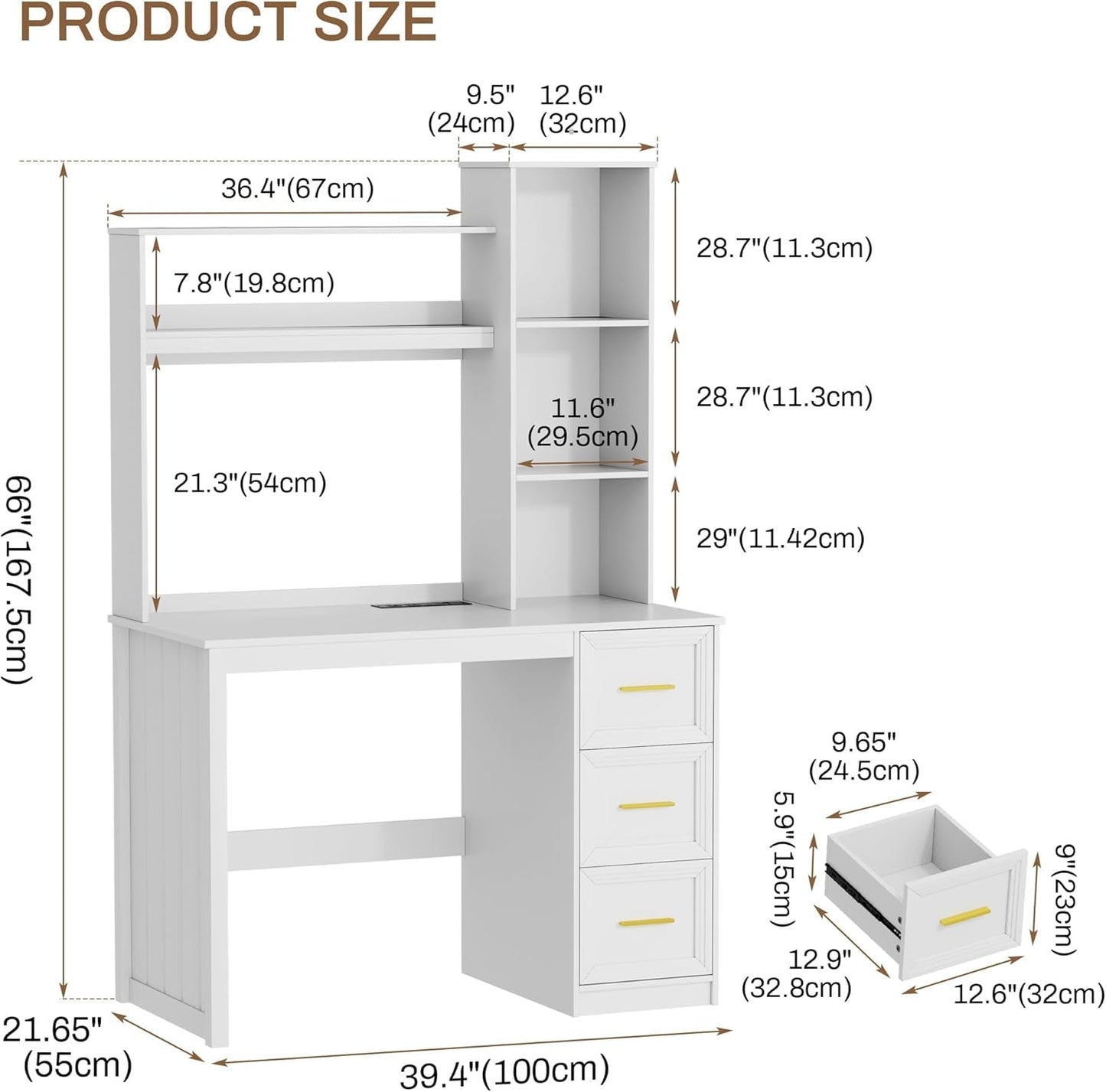 Forty Inch Premium Workstation With LED Lighting System
