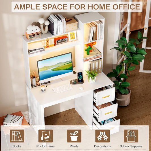 Forty Inch Premium Workstation With LED Lighting System
