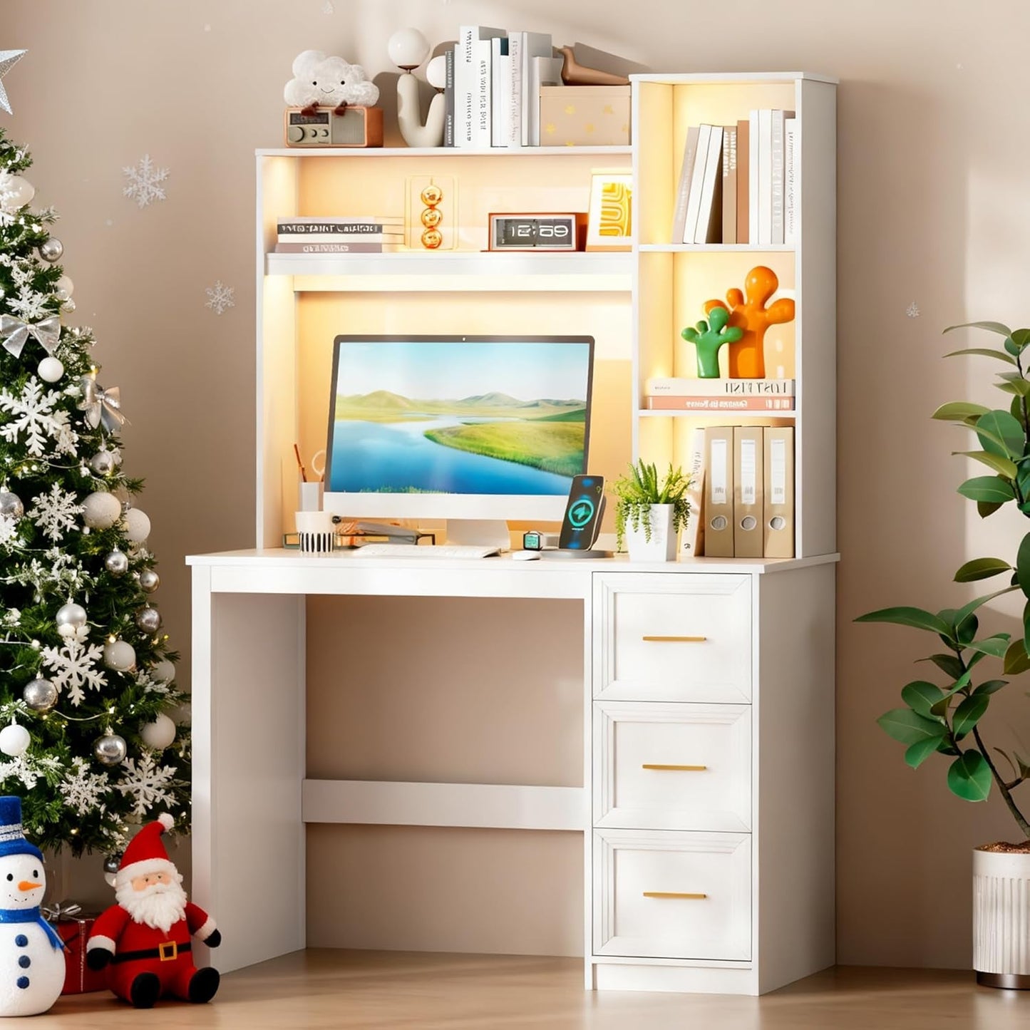 Forty Inch Premium Workstation With LED Lighting System